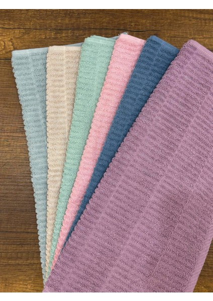 6'lı 50 x 90 cm Jakarlı El&yüz Havlusu Seti fırsatları