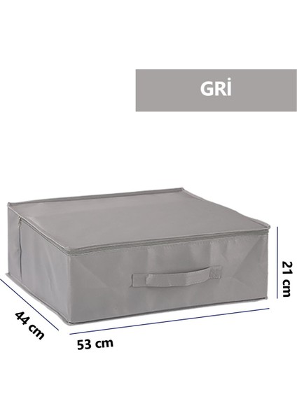 5'li Set 53 x 44 x 21 cm Baza Altı & Dolap Içi Organizer, Yorgan & Yastık Düzenleyici Hurç Gri fiyatları