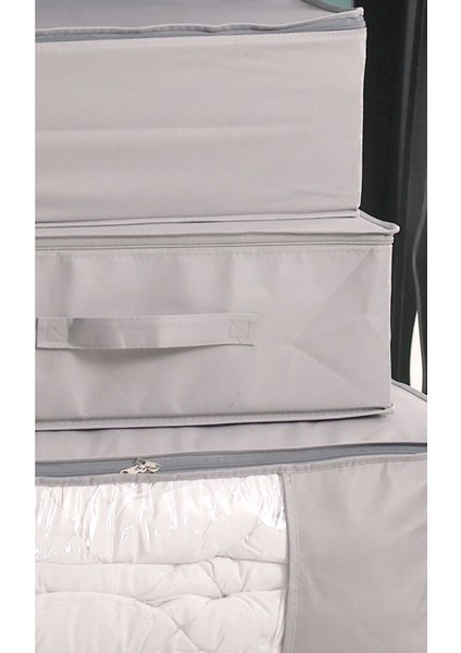 5'li Set 53 x 44 x 21 cm Baza Altı & Dolap Içi Organizer, Yorgan & Yastık Düzenleyici Hurç Gri fırsatları