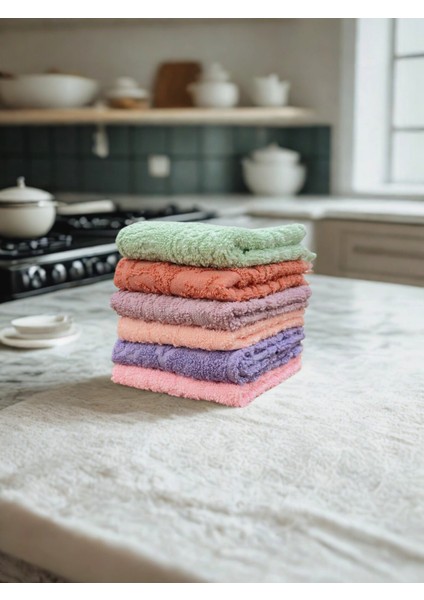 6'lı 30x50 Mutfak Havlusu | Kuruluma Bezi | %100 Pamuklu | Yumuşak & Konforlu