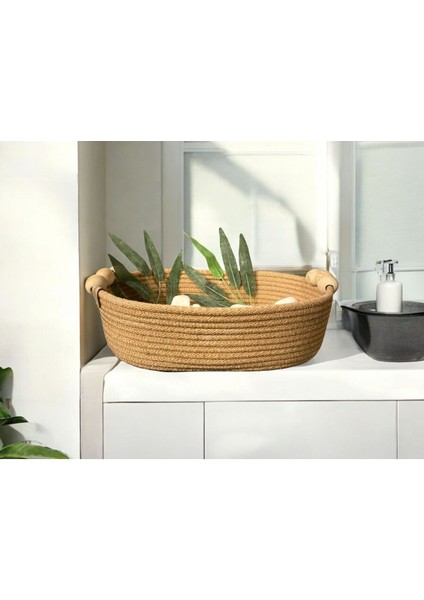 Elips Model Düzenleyici Hasır Sepet, Çok Amaçlı Düzenleyici Organizer, Boncuklu Sepet modelleri