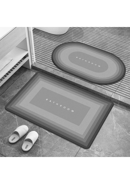 Gri Sihirli Su Emici Banyo Paspası, Kaymaz Taban, 40x60 cm, Kauçuk Materyal fiyatları