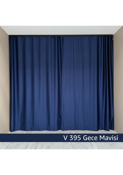 Donatti Gece Mavisi Star Blackout Pilesiz Tek Kanat Fon Perde modelleri