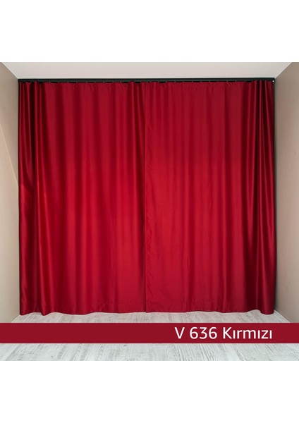 Donatti Kırmızı Star Blackout Pilesiz Tek Kanat Fon Perde modelleri