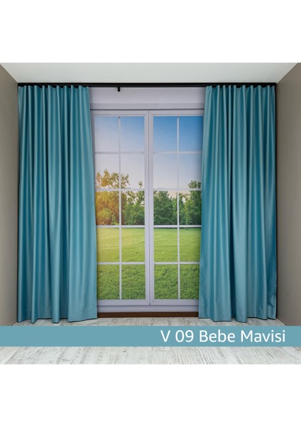 Donatti Bebe Mavisi Star Blackout Pilesiz Tek Kanat Fon Perde