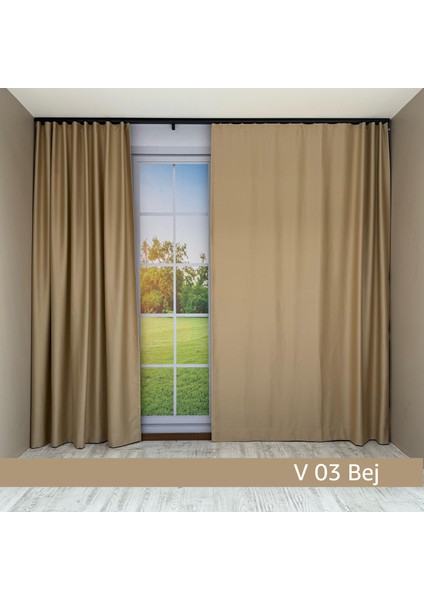 Donatti Bej Star Blackout Pilesiz Tek Kanat Fon Perde fiyatları