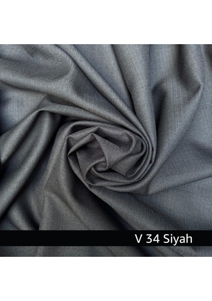 Donatti Siyah Düz Keten Fon Perde 1/3 Pile Tek Kanat modelleri