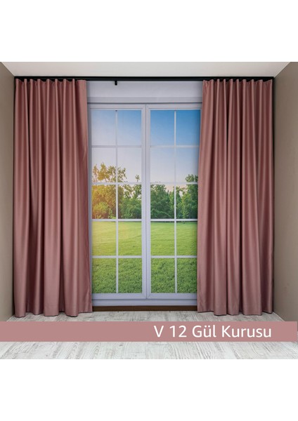 Donatti Gül Kurusu Star Blackout Pilesiz Tek Kanat Fon Perde