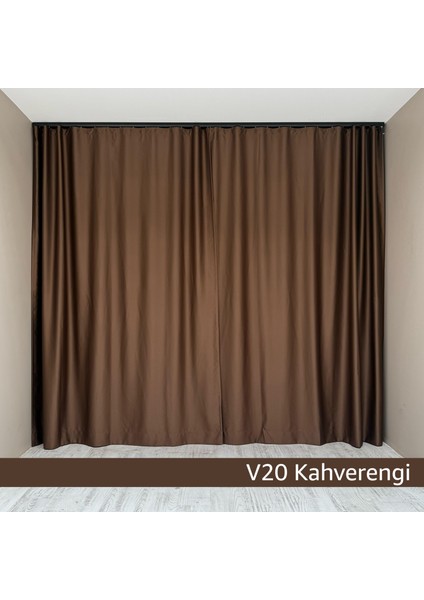 Donatti Kahverengi Star Blackout Pilesiz Tek Kanat Fon Perde modelleri