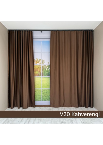 Donatti Kahverengi Star Blackout Pilesiz Tek Kanat Fon Perde fiyatları
