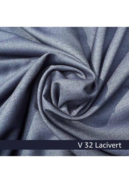 Donatti Lacivert Düz Keten Fon Perde 1/3 Pile Tek Kanat modelleri