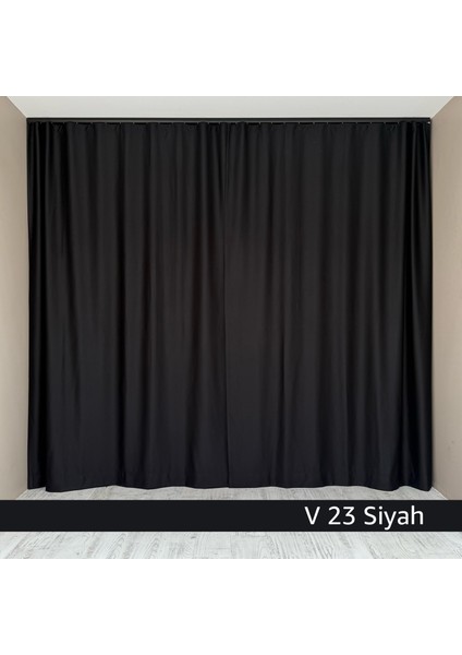 Donatti Siyah Star Blackout Pilesiz Tek Kanat Fon Perde modelleri