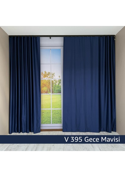 Donatti Gece Mavisi Star Blackout Pilesiz Tek Kanat Fon Perde fiyatları