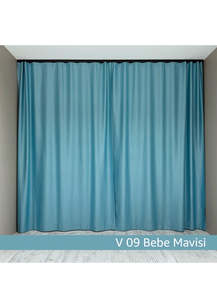 Donatti Bebe Mavisi Star Blackout Pilesiz Tek Kanat Fon Perde modelleri