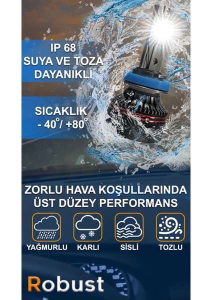 Yeni Nesil* Pro Lumınar H4 LED Xenon 12.000 Lumen 60 Watt Csp 12V-24V Uyumlu Kısa Tıp