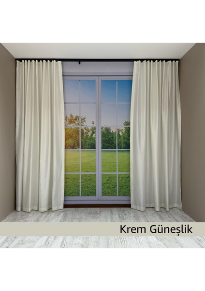 Donatti Krem Saten Güneşlik Düz Dikiş