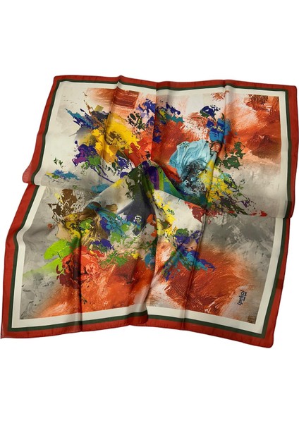 90 X 90 Ipek Vual Ince Eşarp - 04883