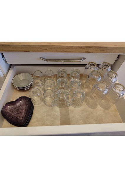 Pratik Çek Kopar Kum Beji 9m Yapışabilir Çekmece Düzenleyici/raf Örtüsü Kaymaz Antiyel Kumaş fırsatları