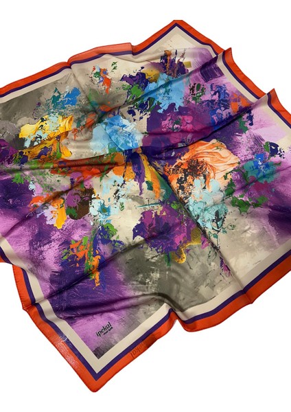 90 X 90 Ipek Vual Ince Eşarp - 04883