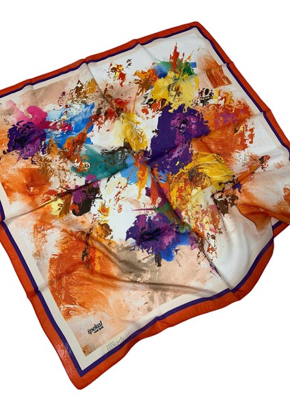 90 X 90 Ipek Vual Ince Eşarp - 04883