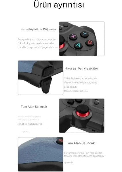 Joystick Gamepad Çiftli Tv Pc Uyumlu Oyun Konsolu 2.4g Gamepad Double Joystick Doungle