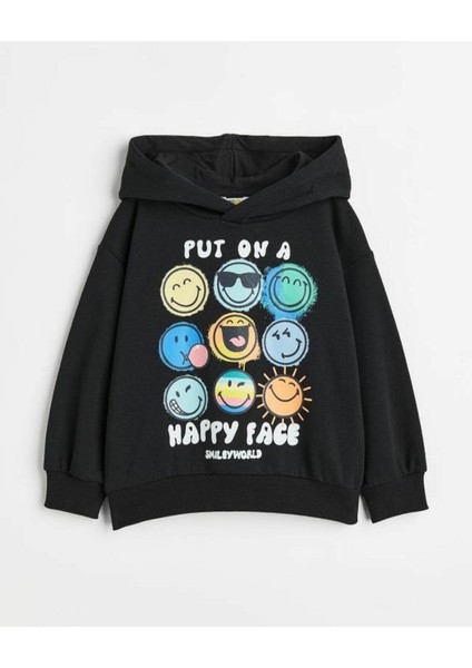 Kapüşonlu Çocuk Sweatshirt Siyah fiyatları