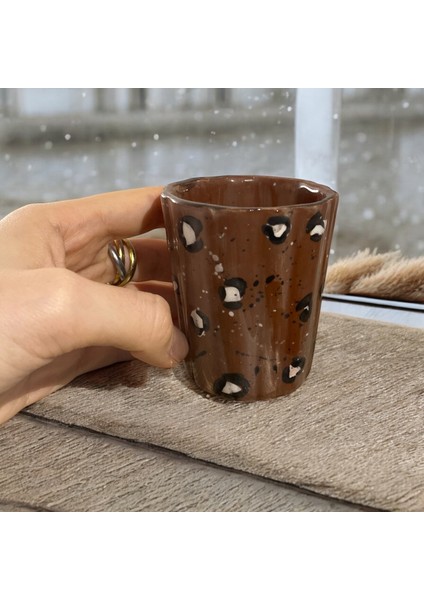 Prestij Seramik Leopar Desenli Kahve Fincanı/kupa fiyatları