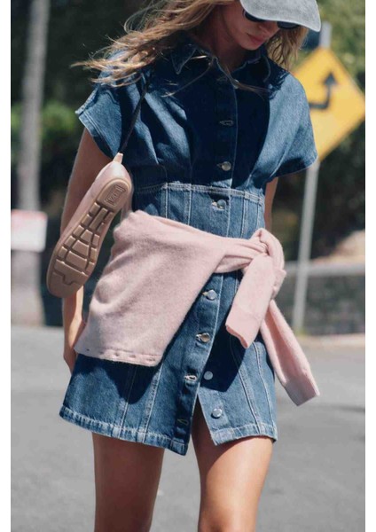 Allbucks Zara, Mini Denim Elbise Z1975 ABZRA1067