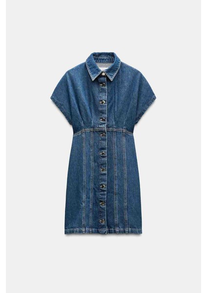 Allbucks Zara, Mini Denim Elbise Z1975 ABZRA1067