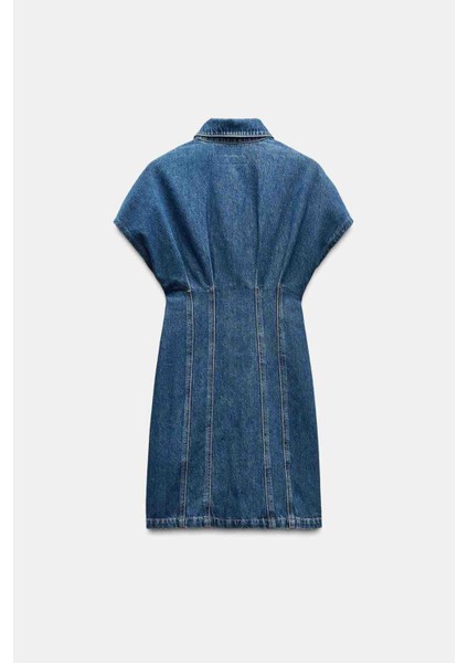 Allbucks Zara, Mini Denim Elbise Z1975 ABZRA1067
