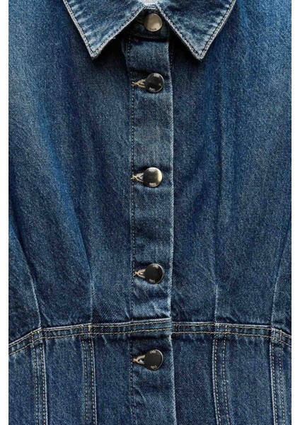 Allbucks Zara, Mini Denim Elbise Z1975 ABZRA1067