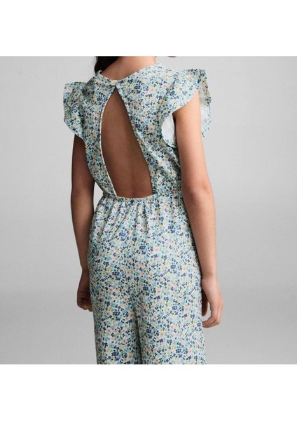 Kız Çocuk Sırt Detaylı Tulum Yeşil fiyatları