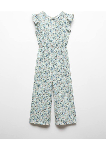 Kız Çocuk Sırt Detaylı Tulum Yeşil modelleri