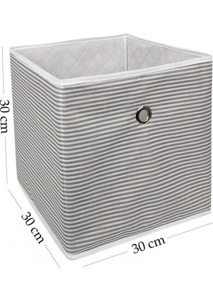 4 Adet-Raf Organizer Kutu Seti Gri 30 x 30 x 30 cm