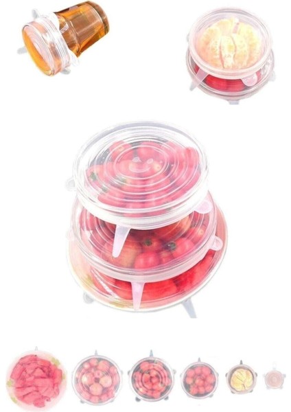 6'lı silikon streç kapak seti, tazeliği koruyan pratik ve kullanışlı ürün fiyatları