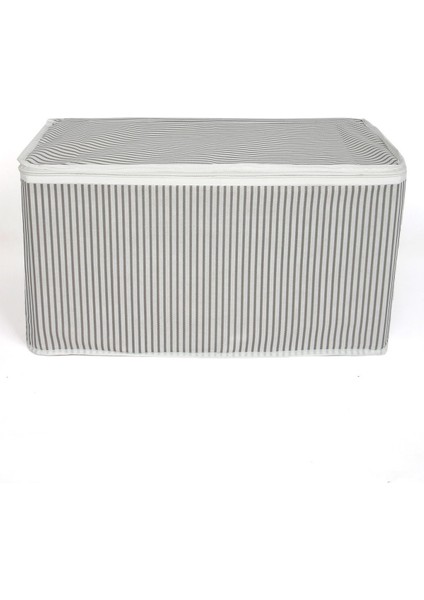 1 Adet Çok Amaçlı Baza Altı Hurç Çizgili Yastık Hurcu Kumaş Organizer 60 x 30 x 30 Tr Gri Nefes Alabi fiyatları