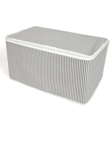 1 Adet Çok Amaçlı Baza Altı Hurç Çizgili Yastık Hurcu Kumaş Organizer 60 x 30 x 30 Tr Gri Nefes Alabi indirimleri