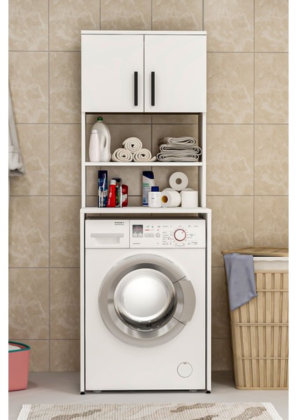 Mia Çamaşır Makinası Dolabı Beyaz-Beyaz modelleri