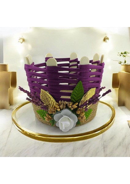 Hasır Sepet El Emeği Takı Makyaj Organizer Düzenleyici