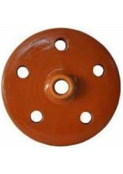 Sırlı Toprak Kiremit Sarma Taşı Kapağı 18 cm Kiremit Taşı Yaprak Sarma Taşı