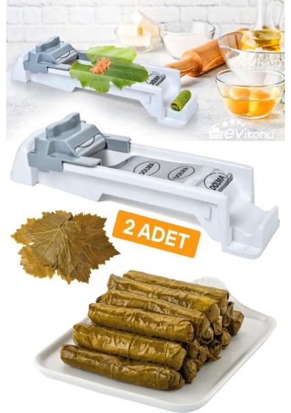2 Adet 3 Kademeli Pratik Yaprak Sarma Makinesi Kolay Yaprak Sarma Aparatı