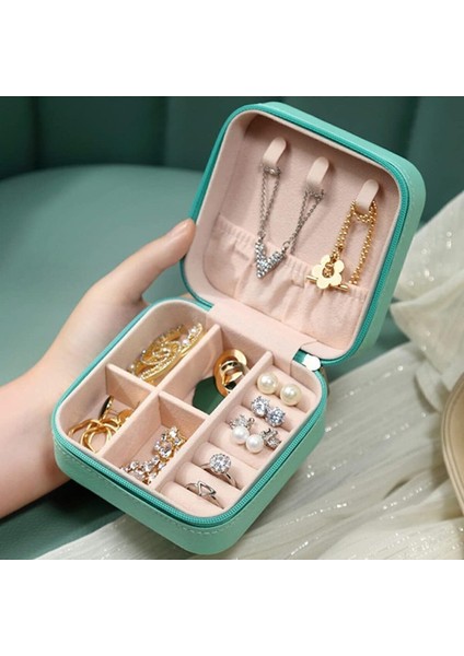Senfonijewelry Mini Mücevher Takı Kutusu - Kolye, Yüzük, Küpe Düzenleyici Seyahat Takı Çantası