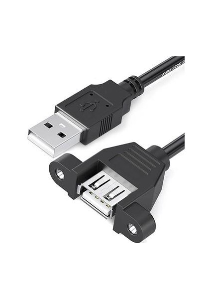 1 Metre USB Uzatma Kablosu Montaj Tipi USB Uzatma Kablosu Vidalı USB Uzatma