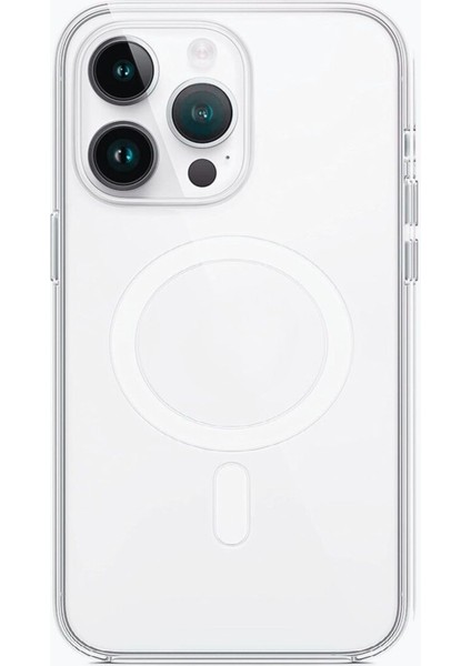 (Ic) iPhone 14 Pro Uyumlu Animasyonlu Şeffaf Sert Mika Sararmaz Magsafe Ince Kılıf Tasarım