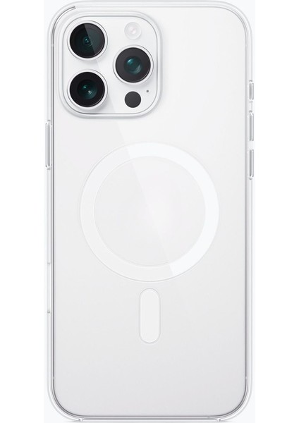 (Ic) iPhone 16 Pro Max Uyumlu Animasyonlu Şeffaf Sert Mika Sararmaz Magsafe Ince Fit Kılıf