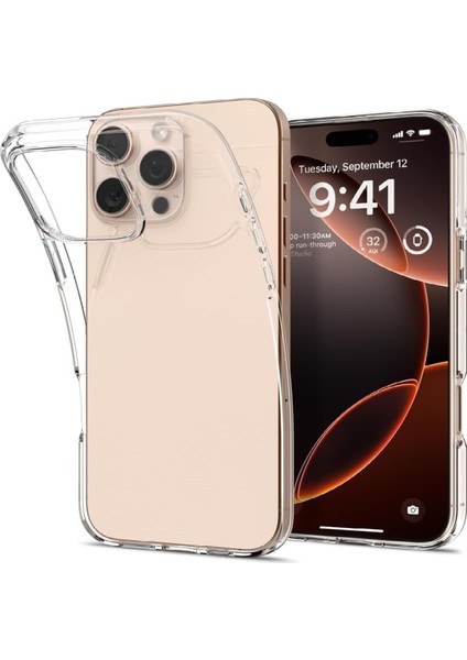 (2mm Şeffaf) Iphone 16 Pro Uyumlu Şeffaf Yumuşak Esnek Silikon Kılıf