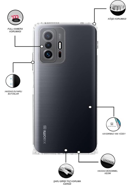 (Tıpalı Şeffaf) Redmi Note 10S Kamera Koruyuculu Şarj Yeri Tıpalı Yumuşak Şeffaf Silikon Kılıf fiyatları