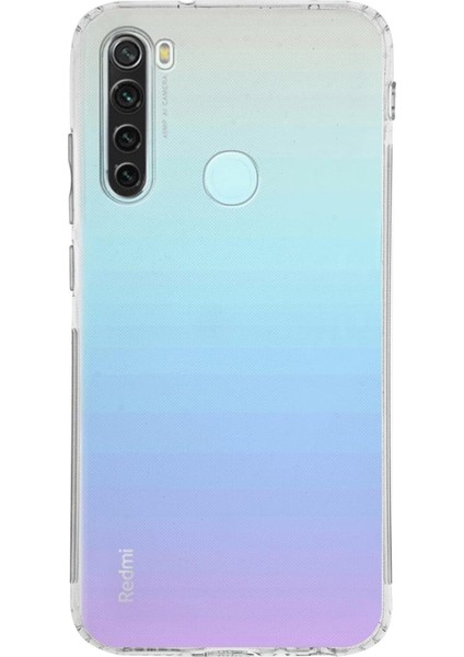 (Tıpalı Şeffaf) Redmi Note 8 Kamera Koruyuculu Şarj Yeri Tıpalı Yumuşak Şeffaf Silikon Kılıf