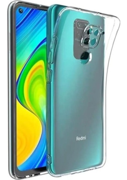 (Tıpalı Şeffaf) Redmi Note 9 Kamera Koruyuculu Şarj Yeri Tıpalı Yumuşak Şeffaf Silikon Kılıf