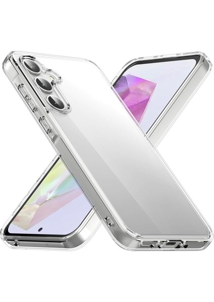 (Lüx Şeffaf) Samsung A35 Uyumlu Lüx Şeffaf Yumuşak Silikon Kılıf